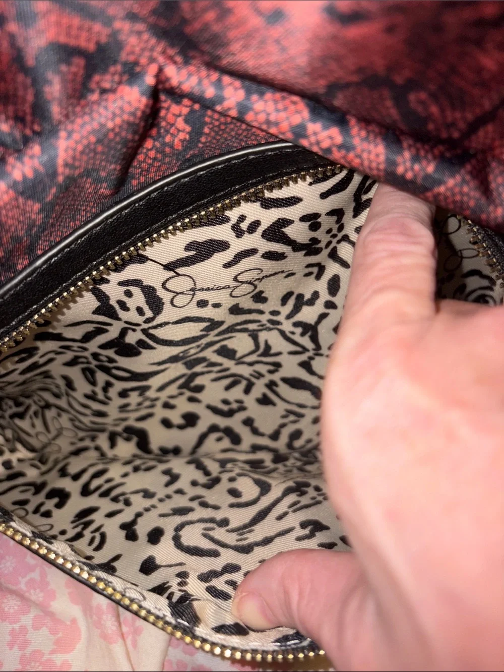 Jessica Simpson Snake-Print Backpack NWT